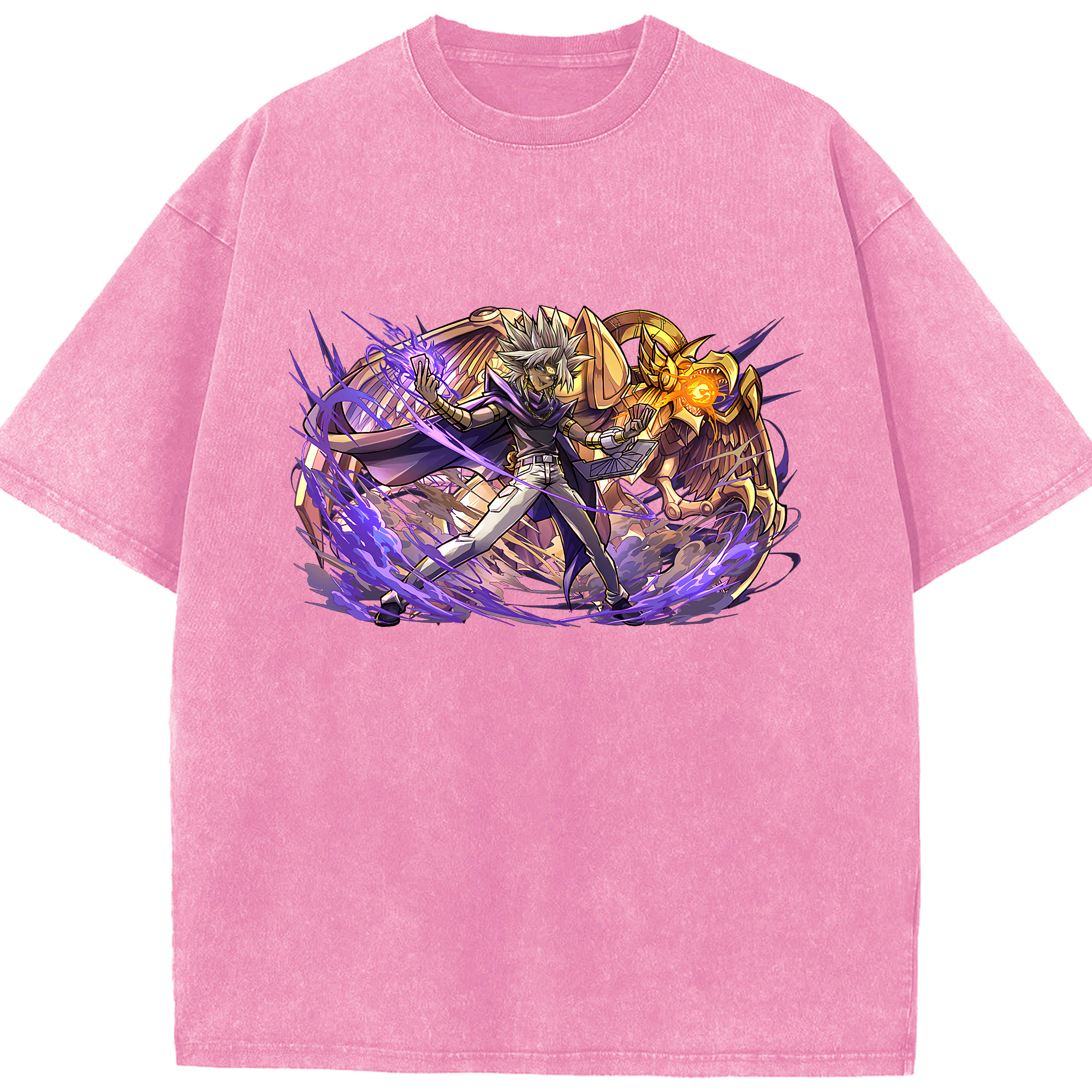 （画像用） 遊☆戯☆王 Yu-Gi-Oh! 綿100% ヴィンテージ風 半袖Tシャツ（フロントプリント）